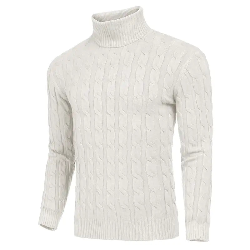 Men's Long-sleeved Knitted Turtleneck Sweater