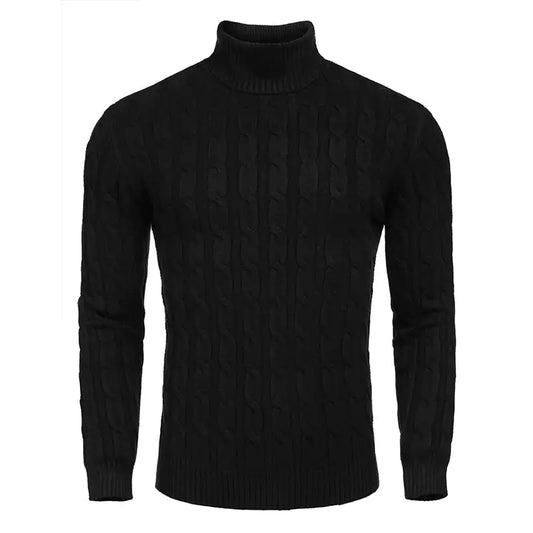 Men's Long-sleeved Knitted Turtleneck Sweater