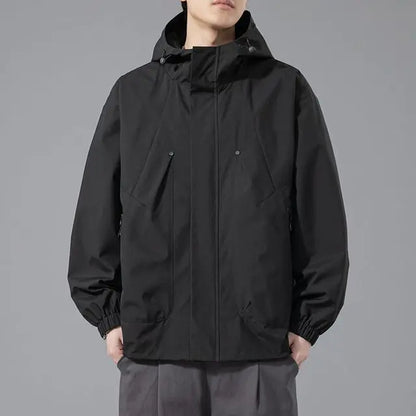 Men's Windproof Waterproof Hooded Jacket for Outdoors